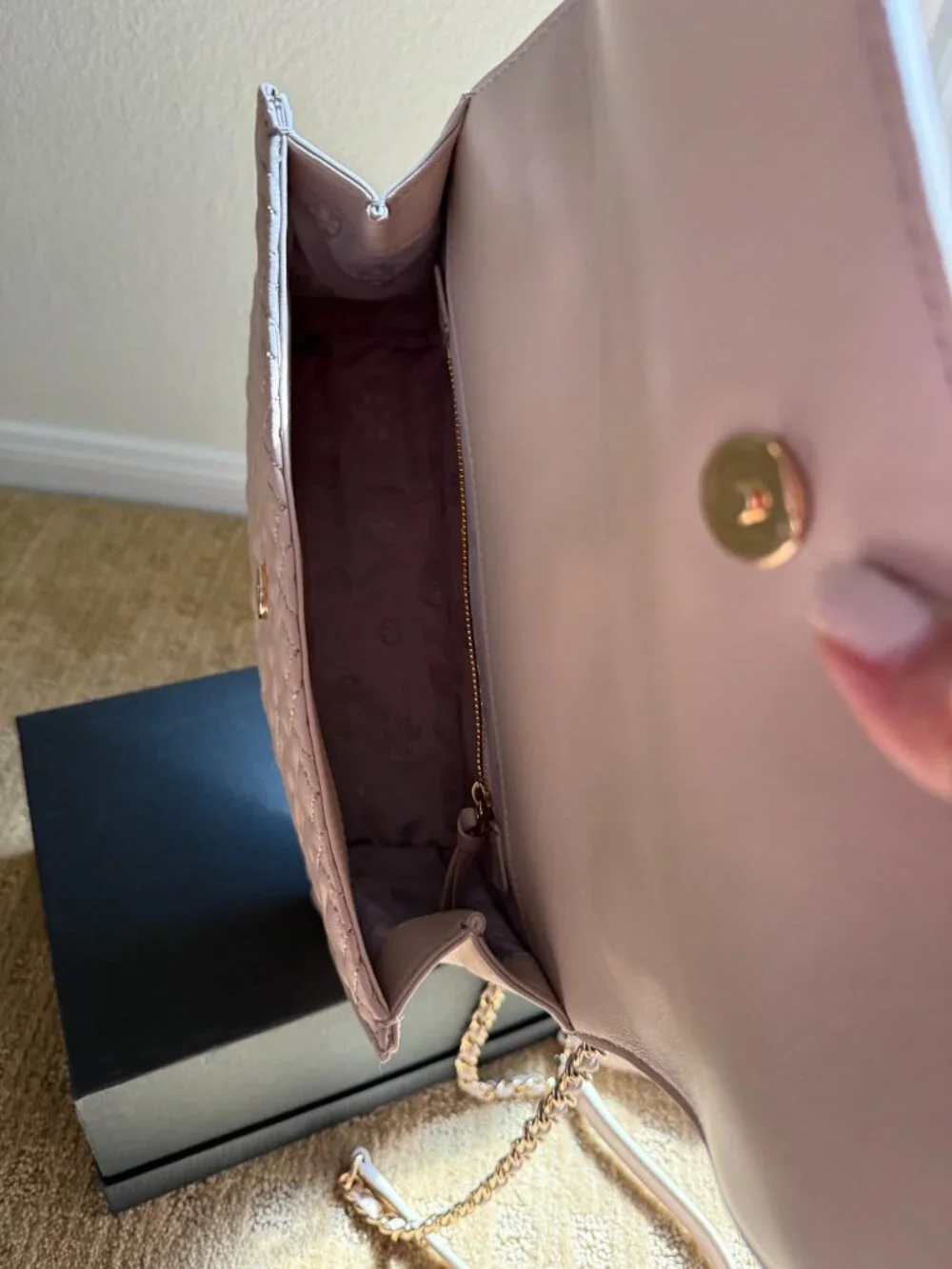 Tory Burch Fleming Cream/Beige Convertible Bag and Wallet